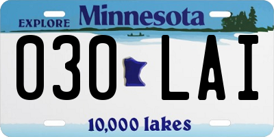 MN license plate 030LAI