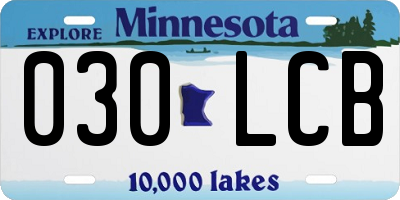 MN license plate 030LCB