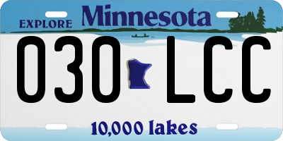 MN license plate 030LCC