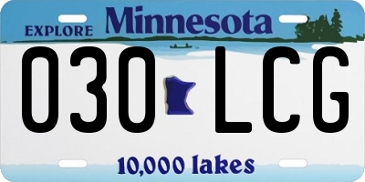 MN license plate 030LCG