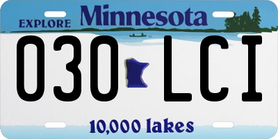 MN license plate 030LCI