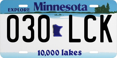 MN license plate 030LCK