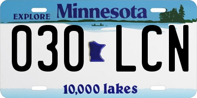 MN license plate 030LCN