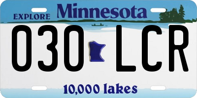 MN license plate 030LCR