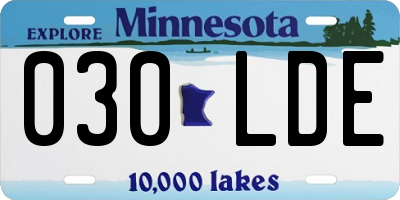 MN license plate 030LDE