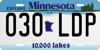 MN license plate 030LDP