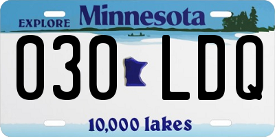 MN license plate 030LDQ