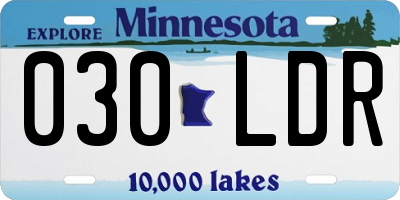 MN license plate 030LDR