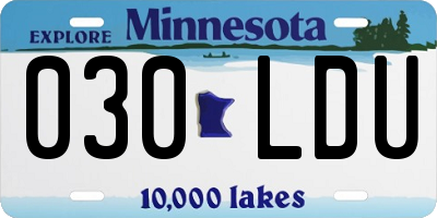 MN license plate 030LDU