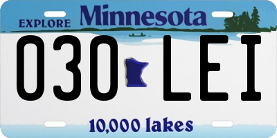 MN license plate 030LEI