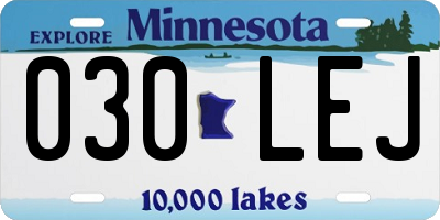 MN license plate 030LEJ