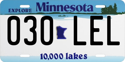 MN license plate 030LEL