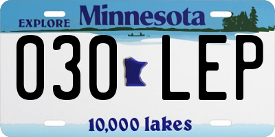 MN license plate 030LEP