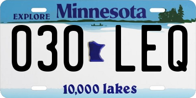 MN license plate 030LEQ