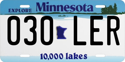 MN license plate 030LER