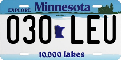 MN license plate 030LEU