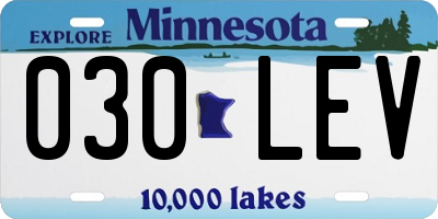 MN license plate 030LEV