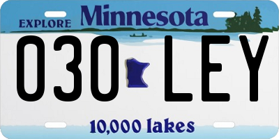 MN license plate 030LEY