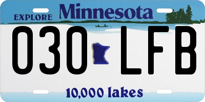 MN license plate 030LFB
