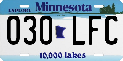 MN license plate 030LFC