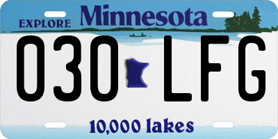 MN license plate 030LFG