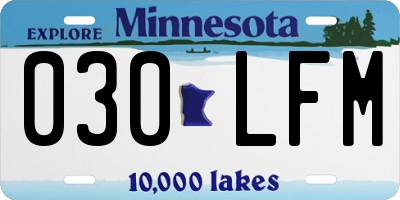 MN license plate 030LFM