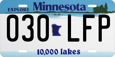 MN license plate 030LFP