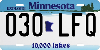 MN license plate 030LFQ