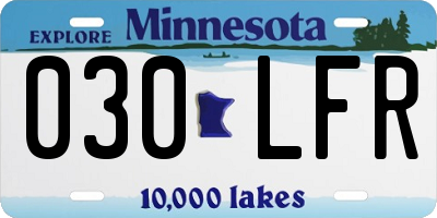 MN license plate 030LFR