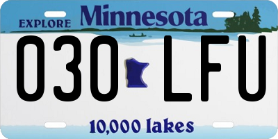MN license plate 030LFU