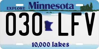 MN license plate 030LFV