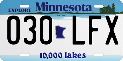 MN license plate 030LFX