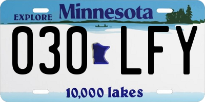 MN license plate 030LFY