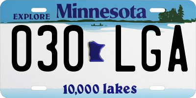 MN license plate 030LGA