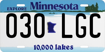 MN license plate 030LGC