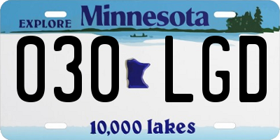 MN license plate 030LGD