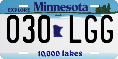 MN license plate 030LGG