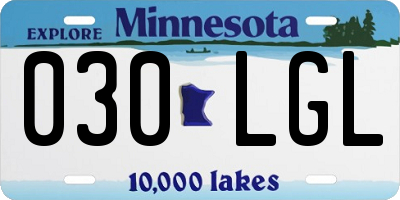 MN license plate 030LGL