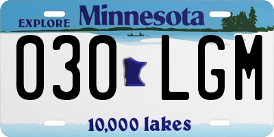 MN license plate 030LGM