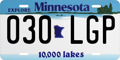 MN license plate 030LGP