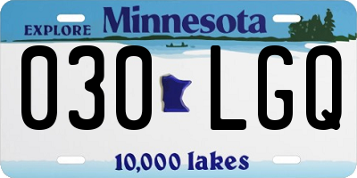 MN license plate 030LGQ