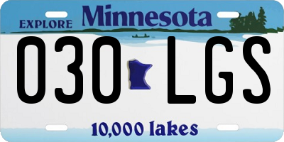 MN license plate 030LGS