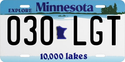 MN license plate 030LGT