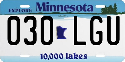 MN license plate 030LGU