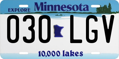 MN license plate 030LGV