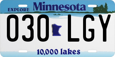 MN license plate 030LGY