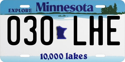 MN license plate 030LHE