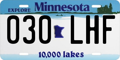 MN license plate 030LHF