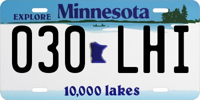 MN license plate 030LHI