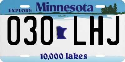 MN license plate 030LHJ